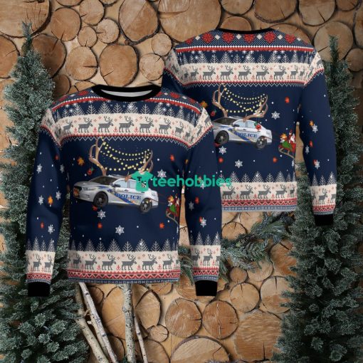 Louisville Metro Police Department LMPD Ford Police Interceptor Car Christmas AOP Ugly Sweater