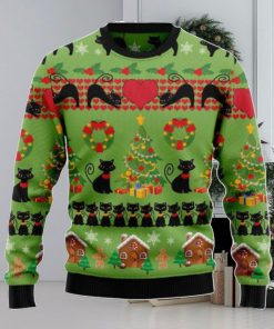 Love Black Cat Christmas Ugly Christmas Sweater