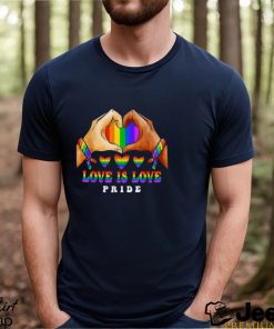 Love Is Love Heart Lesbian Rainbow LGBT Gay Ally Pride Month T Shirt