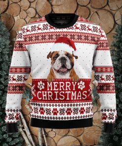 Love Pug Merry Christmas Bulldog Ugly Christmas Sweater