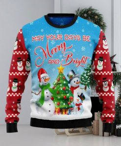 Love Snowman May Your Days Be Merry And Bright Ugly Christmas Sweater