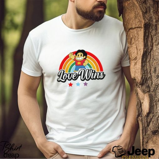 Love wins rainbow color cute shirt