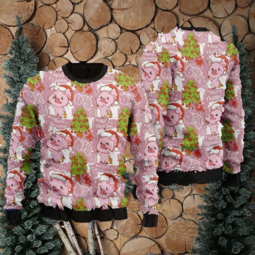 Lovely Pig On Pink Ugly Christmas Sweater Funny Gift For Men And Women Family Holidays