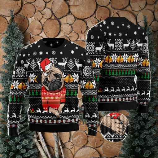 Lovely Pug Ugly Christmas Sweater Family Noel Gift