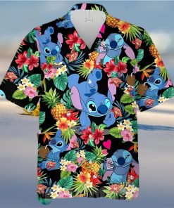 Lovely Stitch Disney Cartoon Graphics Pineapple All Over Print Hawaiian Shirt