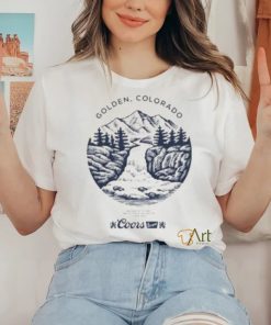 Coors Banquet Beer Golden Colorado Mountains Logo Shirt