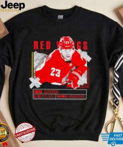 Lucas Raymond number 23 Detroit Red Wings ice hockey player pose paper gift shirt