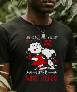 Lucy Van Pelt Snoopy Love Is What You Do Peanuts Couple Shirt