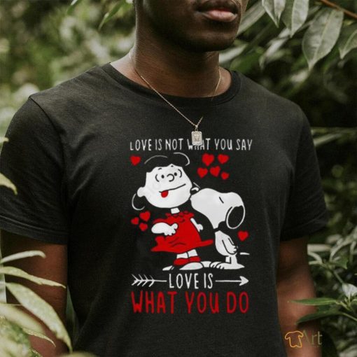 Lucy Van Pelt Snoopy Love Is What You Do Peanuts Couple Shirt