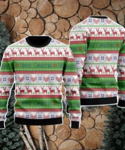 Lue Red Tacky Reindeer Xmas Pattern Christmas Unisex Ugly Sweater