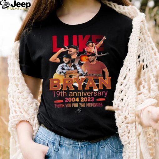 Luke Bryan 19th anniversary 2004 2023 thank you for the memories signature shirt