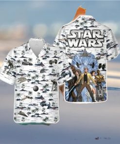 Luke Skywalker Princess Leia Han Solo Chewbacca R2 D2 C 3PO Star Wars All Over Print Hawaiian Shirt