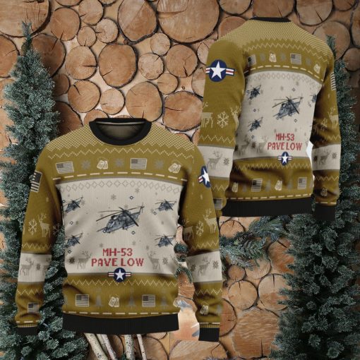 MH 53 Pave Low Aircraft MH53 Ugly Christmas 3D Sweater