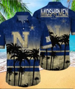 Navy Midshipmen Logo Coconut Tropical Hawaiian Shirt Beach Gift For Fans