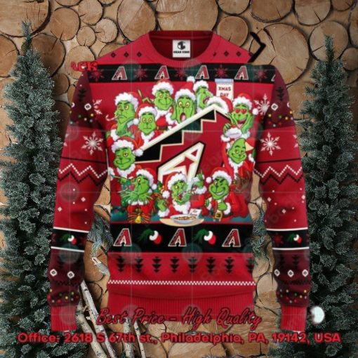 MLB Arizona Diamondbacks 12 Grinchs Xmas Day Ugly Christmas Sweater