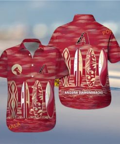 MLB Arizona Diamondbacks Hawaiian Shirt, Surfboard Theme Beachwear