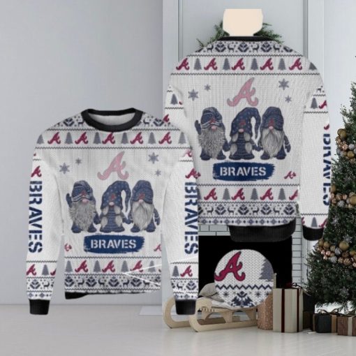 MLB Atlanta Braves Christmas Gnomes Ugly Sweater