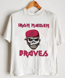 MLB Atlanta Braves Iron Maiden Rock Band Music Baseball Sports shirt