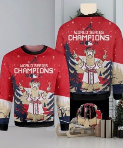 MLB Atlanta braves World Series Champions December Knitted 3D Sweater