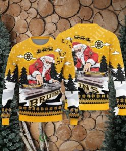 MLB Boston Bruins MLB Christmas Funny DJ Santa Limited Edition 3D Sweater