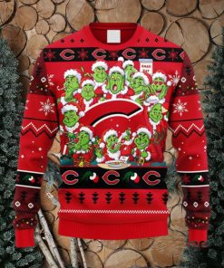 MLB Cincinnati Reds 12 Grinch Xmas Day Christmas Ugly 3D Sweater For Men And Women Gift Ugly Christmas