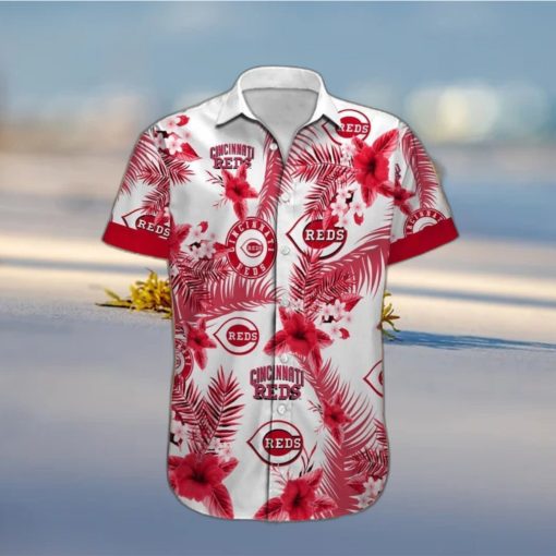 MLB Cincinnati Reds Hawaiian Shirt Colorful Tropical Forest Beach Lovers Gift