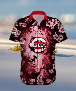 MLB Cincinnati Reds Hawaiian Shirt Marine Creatures Aloha Beach Trip Gift