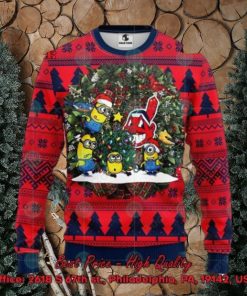 MLB Cleveland Guardians Minions Christmas Circle Ugly Christmas Sweater