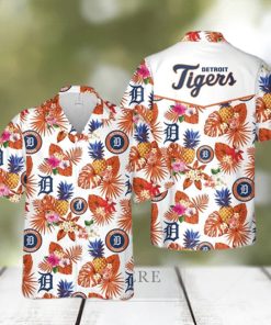 MLB Detroit Tigers Hawaiian Shirt Tropical Pattern Gift For Beach Trip