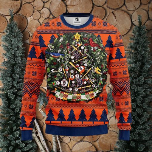 MLB Detroit Tigers Xmas Tree Ugly Christmas Sweater