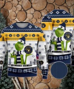 MLB Grinch American Baseball Milwaukee Brewers Ugly Christmas Sweater Unique Gift