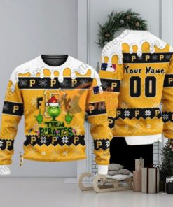 MLB Grinch Fuck Them Pittsburgh Pirates Custom Ugly Christmas Sweater