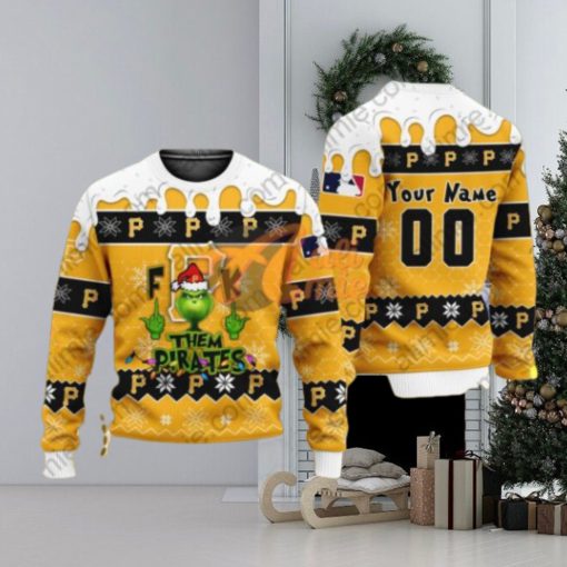 MLB Grinch Fuck Them Pittsburgh Pirates Custom Ugly Christmas Sweater