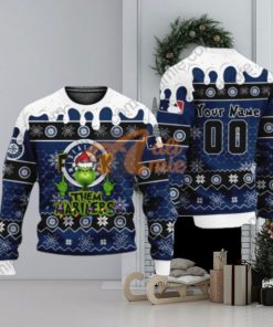 MLB Grinch Fuck Them Seattle Mariners Custom Ugly Christmas Holiday Sweater