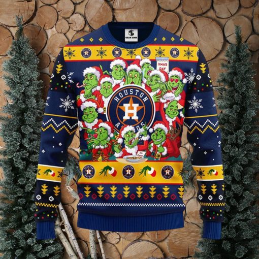 MLB Houston Astros 12 Grinchs Xmas Day Ugly Christmas Sweater