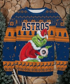 MLB Houston Astros Grinch AOP Ugly Christmas Sweater Christmas Gift For Men And Women