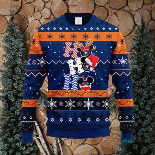 MLB Houston Astros HoHoHo Mickey Christmas Ugly 3D Sweater For Men And Women Gift Ugly Christmas