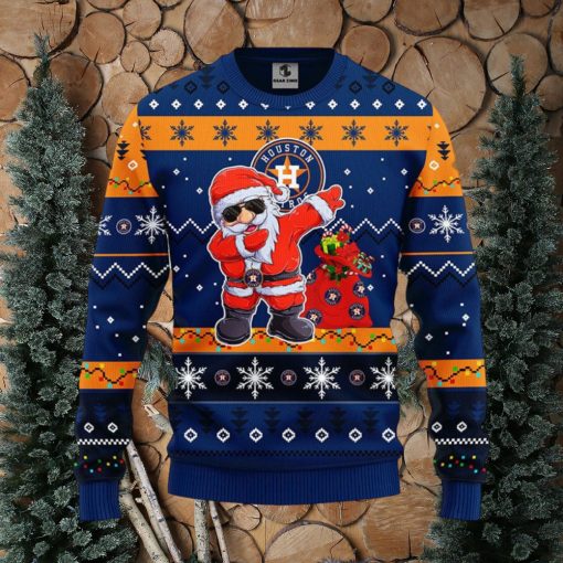 MLB Houston Astros Santa Claus Dabbing Ugly Christmas Sweater