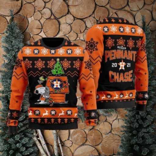 MLB Houston Astros Snoopy Santa 3D Knit Sweater