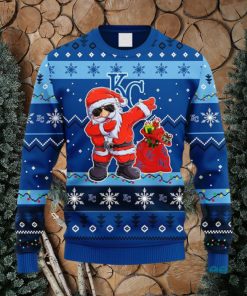 MLB Kansas City Royals Dabbing Santa Claus Christmas Ugly 3D Sweater For Men And Women Gift Ugly Christmas