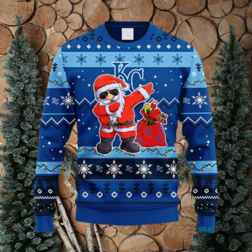 MLB Kansas City Royals Dabbing Santa Claus Christmas Ugly 3D Sweater For Men And Women Gift Ugly Christmas