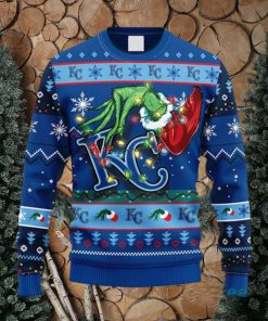 MLB Kansas City Royals Grinch Christmas Ugly 3D Sweater For Men And Women Gift Ugly Christmas