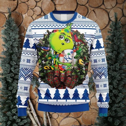 MLB Kansas City Royals Grinch Hug Christmas Ugly 3D Sweater For Men And Women Gift Ugly Christmas