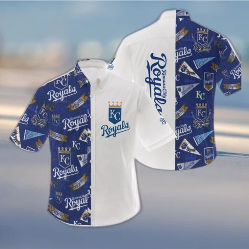 MLB Kansas City Royals Logo Hot Hawaiian Shirt Gift For Men And Women Color White