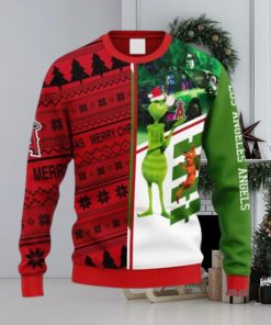 MLB Los Angeles Angels Grinch & Scooby Doo Christmas Ugly Sweater,