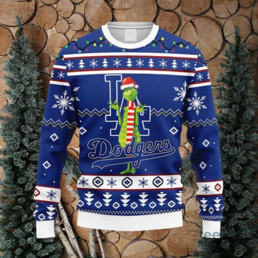 MLB Los Angeles Dodgers Funny Grinch Christmas Ugly 3D Sweater For Men And Women Gift Ugly Christmas