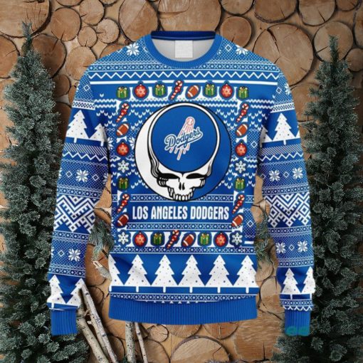 MLB Los Angeles Dodgers Grateful Dead Fleece 3D Sweater For Men And Women Gift Ugly Christmas