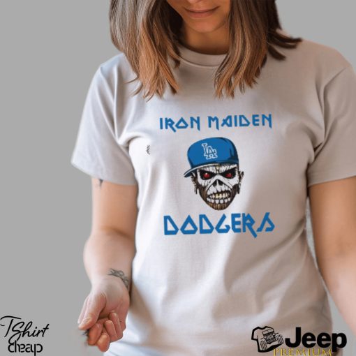 MLB Los Angeles Dodgers Iron Maiden Rock Band Music Baseball Sports shirt