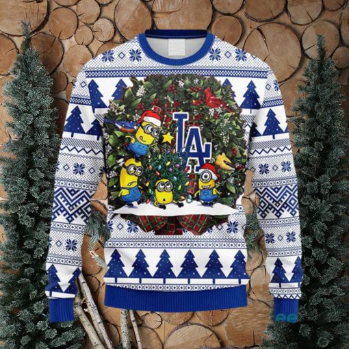 MLB Los Angeles Dodgers Minion Christmas Ugly 3D Sweater For Men And Women Gift Ugly Christmas