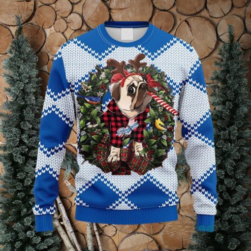 MLB Los Angeles Dodgers Pub Dog Christmas Ugly 3D Sweater For Men And Women Gift Ugly Christmas